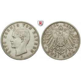 Deutsches Kaiserreich, Bayern, Otto, 2 Mark 1901, D, ss+, J. 45