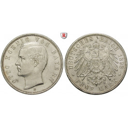 Deutsches Kaiserreich, Bayern, Otto, 5 Mark 1893, D, vz/vz-st, J. 46