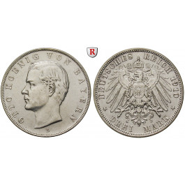 Deutsches Kaiserreich, Bayern, Otto, 3 Mark 1910, D, vz, J. 47