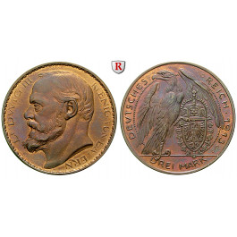 Deutsches Kaiserreich, Bayern, Ludwig III., 3 Mark 1913, PP, Schaaf 52/G1