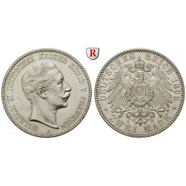 Deutsches Kaiserreich, Preussen, Wilhelm II., 2 Mark 1899, A, vz/vz-st, J. 102
