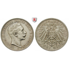 Deutsches Kaiserreich, Preussen, Wilhelm II., 2 Mark 1900, A, vz/st, J. 102
