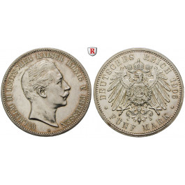 Deutsches Kaiserreich, Preussen, Wilhelm II., 5 Mark 1906, A, ss-vz/vz, J. 104
