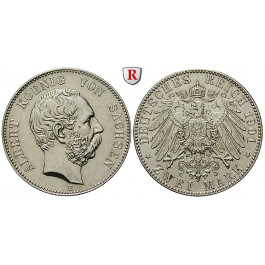 Deutsches Kaiserreich, Sachsen, Albert, 2 Mark 1901, E, vz, J. 124