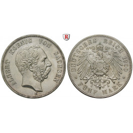 Deutsches Kaiserreich, Sachsen, Albert, 5 Mark 1900, E, vz+, J. 125