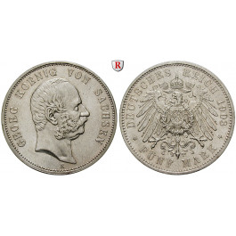 Deutsches Kaiserreich, Sachsen, Georg, 5 Mark 1903, E, ss-vz/vz, J. 130