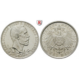 Deutsches Kaiserreich, Schwarzburg-Sondershausen, Karl Günther, 2 Mark 1905, f.vz/st, J. 169b
