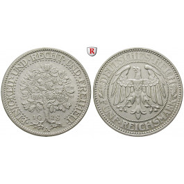 Weimarer Republik, 5 Reichsmark 1928, Eichbaum, A, vz, J. 331