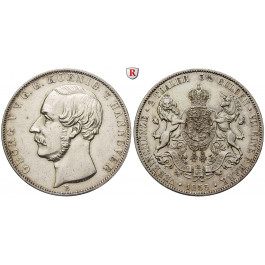 Braunschweig, Königreich Hannover, Georg V., Vereinsdoppeltaler 1855, ss-vz
