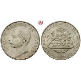 Nassau, Herzogtum Nassau, Adolph, Vereinstaler 1863, f.vz/vz-st