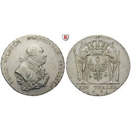 Brandenburg-Preussen, Königreich Preussen, Friedrich Wilhelm II., Taler 1791, vz/vz-st
