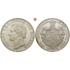 Sachsen, Königreich Sachsen, Johann, Vereinsdoppeltaler 1858, ss-vz/vz