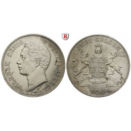 Württemberg, Herzogtum Württemberg (Kgr. ab 1806), Wilhelm I., Doppelgulden 1851, ss