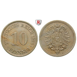 Deutsches Kaiserreich, 10 Pfennig 1876, A, vz, J. 4