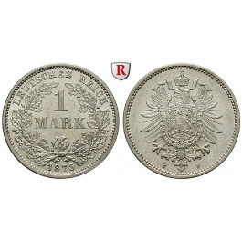 Deutsches Kaiserreich, 1 Mark 1875, F, ss-vz, J. 9