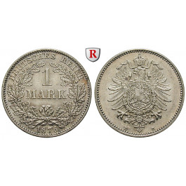 Deutsches Kaiserreich, 1 Mark 1876, D, vz, J. 9