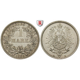 Deutsches Kaiserreich, 1 Mark 1885, A, vz-st, J. 9