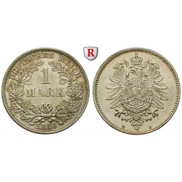 Deutsches Kaiserreich, 1 Mark 1886, D, vz+, J. 9