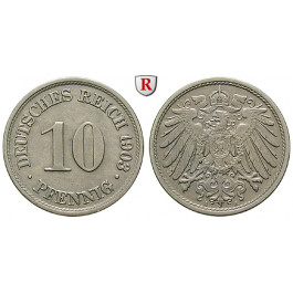 Deutsches Kaiserreich, 10 Pfennig 1903, A, vz-st, J. 13