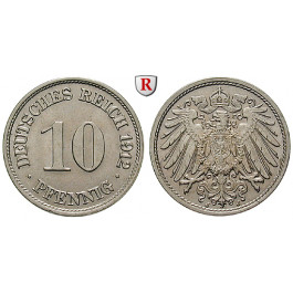 Deutsches Kaiserreich, 10 Pfennig 1912, J, vz-st, J. 13