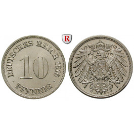 Deutsches Kaiserreich, 10 Pfennig 1915, D, vz/st, J. 13