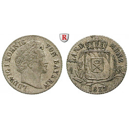 Bayern, Königreich, Ludwig I., Kreuzer 1835, f.vz