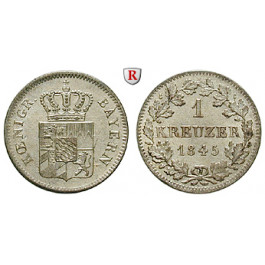 Bayern, Königreich, Ludwig I., 6 Kreuzer 1846, ss-vz