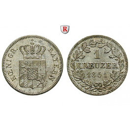 Bayern, Königreich, Maximilian II., Kreuzer 1851, f.st