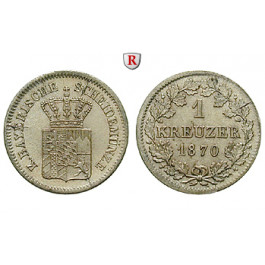 Bayern, Königreich, Ludwig II., Kreuzer 1870, vz-st