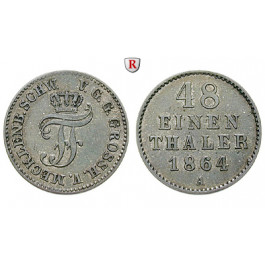 Mecklenburg, Mecklenburg-Schwerin, Friedrich Franz II., 1/48 Taler 1864, ss-vz