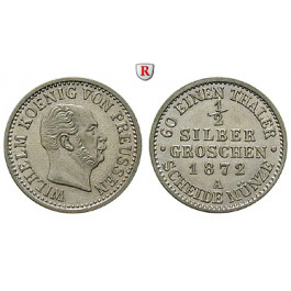 Brandenburg-Preussen, Königreich Preussen, Wilhelm I., 1/2 Silbergroschen 1872, st