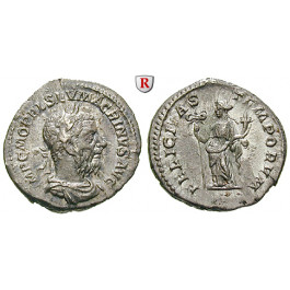 Römische Kaiserzeit, Macrinus, Denar 217, f.vz/vz+
