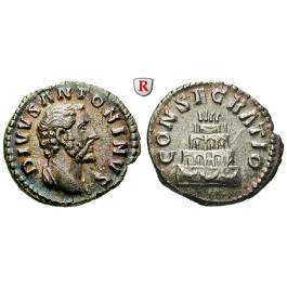 Römische Kaiserzeit, Antoninus Pius, Denar nach 161, ss-vz