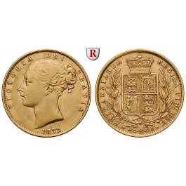 Grossbritannien, Victoria, Sovereign 1872, 7,32 g fein, ss-vz