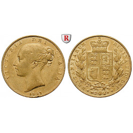 Grossbritannien, Victoria, Sovereign 1847, 7,32 g fein, ss