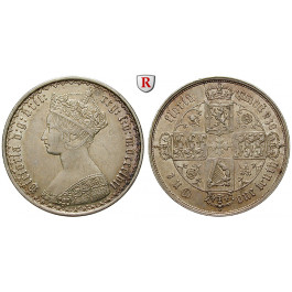 Grossbritannien, Victoria, Florin 1855, ss-vz/vz