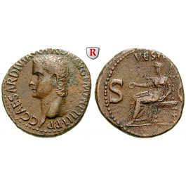 Römische Kaiserzeit, Caligula, As 37-38, ss-vz