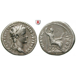 Römische Kaiserzeit, Tiberius, Denar, ss