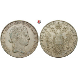 Österreich, Kaiserreich, Ferdinand I., Vereinstaler 1845, ss-vz