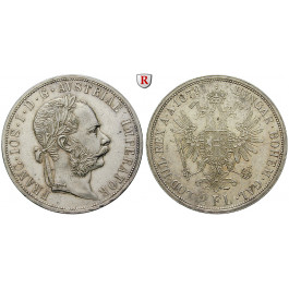 Österreich, Kaiserreich, Franz Joseph I., Doppelgulden 1879, f.vz