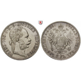 Österreich, Kaiserreich, Franz Joseph I., Doppelgulden 1885, ss-vz