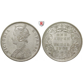 Indien, Britisch-Indien, Victoria, Rupee 1901, f.vz/vz-st