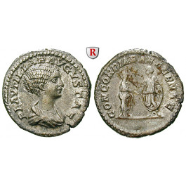 Römische Kaiserzeit, Plautilla, Frau des Caracalla, Denar 202, vz/ss