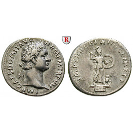 Römische Kaiserzeit, Domitianus, Denar 87, ss+