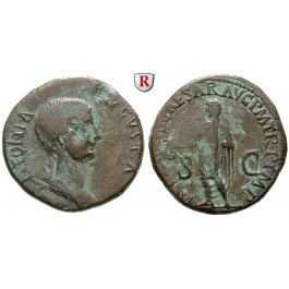 Römische Kaiserzeit, Antonia, Mutter des Claudius, Dupondius 41-42, ss