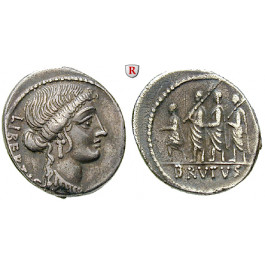 Römische Republik, M. Junius Brutus, Denar, ss+