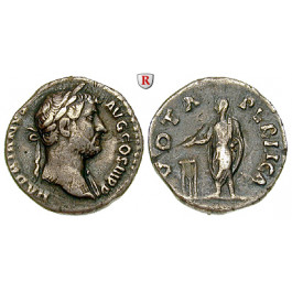 Römische Kaiserzeit, Hadrianus, Denar 134-138, ss+/ss