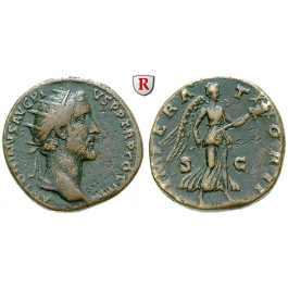 Römische Kaiserzeit, Antoninus Pius, Dupondius 143-144, ss+