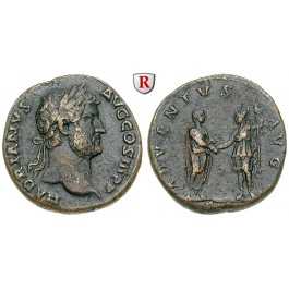 Römische Kaiserzeit, Hadrianus, As 133-135, ss-vz