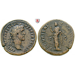 Römische Kaiserzeit, Antoninus Pius, Sesterz 140-144, ss+